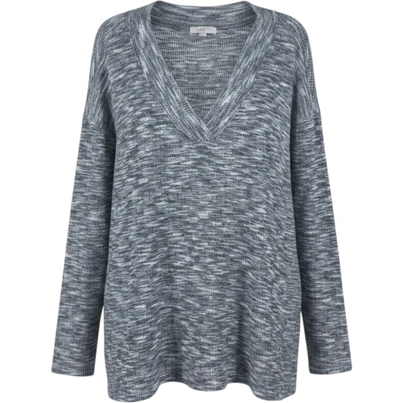 LOFT Tops - LOFT Relaxed Fit Knit V-Neck Long Sleeve Pullover Sweater Womens L